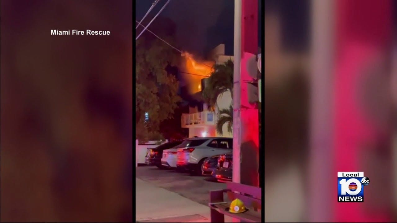 Miami Firefighters Rescue Residents from Apartment Building Fire ...
