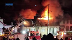 Video shows intensity of flames as crews fight fire in Plymouth
