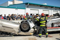 The Vehicle Extrication Challenge was a highlight of the inaugural 2023 Palm Beach State College Invitational and will return this year, sponsored by the Transportation Emergency Rescue Committee.