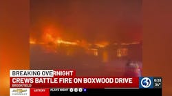 VIDEO: Overnight fire battled in Brookfield