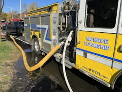 Here, the short distance that was between the hydrant and the location of the fire allowed the first-arriving crews to have a significant influence on the fire while the chauffeur made the hydrant connection. Here, the short distance that was between the hydrant and the location of the fire allowed the first-arriving crews to have a significant influence on the fire while the chauffeur made the hydrant connection.