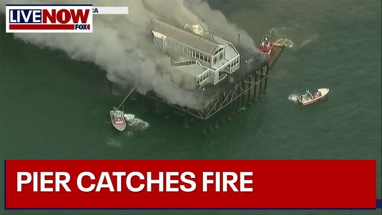 WATCH LIVE: Oceanside pier fire rages north of San Diego | LiveNOW from FOX