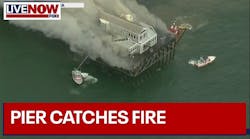 WATCH LIVE: Oceanside pier fire rages north of San Diego | LiveNOW from FOX