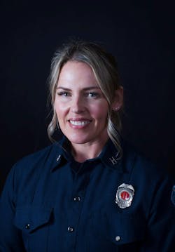 Joy Beth Cottle works as a captain on Ladder 12 at the University Fire Department in Fairbanks, AK.