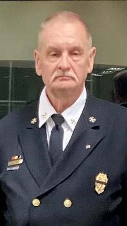 Dennis Sharpe is a 47-year member of the Farmington Volunteer Fire Company in Egg Harbor Township, NJ, where he serves as assistant chief.