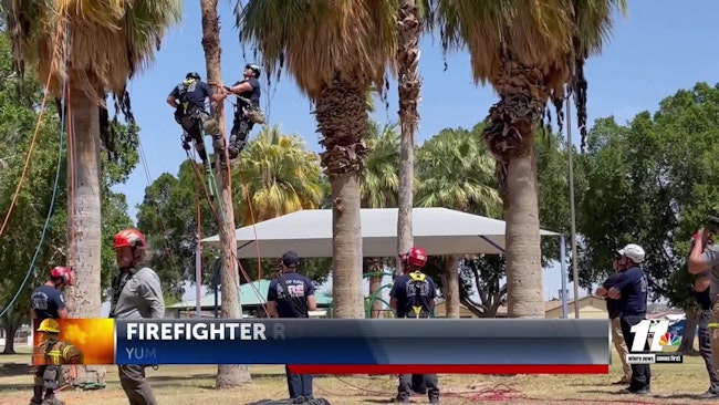 Yuma and Tucson fire departments hold annual rope rescue training