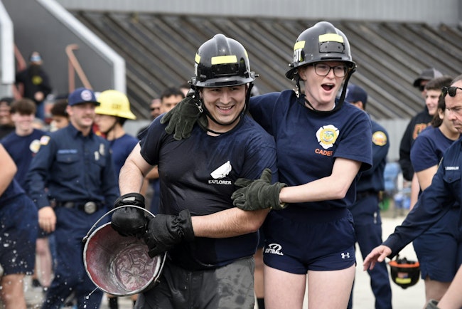 Girls who participate in pathways programs on which the California State Firefighters’ Association collaborates are encouraged to ask any questions that come to mind.