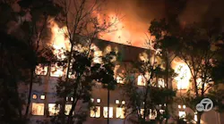 Dramatic video shows large fire at East Bay vacant commercial building