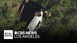 Driver rescued after plunging off cliff in Angeles National Forest Driver rescued after plunging off cliff in Angeles National Forest