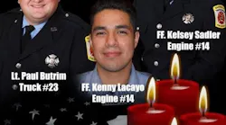 Lt. Paul Butrim, Lt. Kelsey Sadler and EMT/firefighter Kenny Lacayo were killed in the 2022 row house fire.