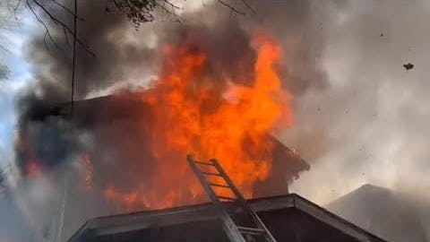 House goes up in flames in NE DC