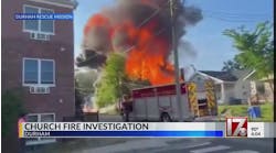 Durham fire reported at vacant church