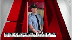 Former Easthampton firefighter sentenced for secretly videotaping female coworkers