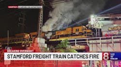 New Haven line back in service after freight train fire in Stamford