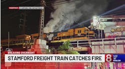 New Haven line back in service after freight train fire in Stamford