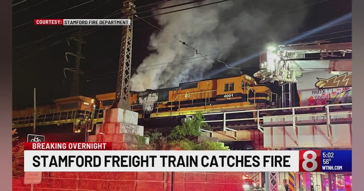 Freight Train Fire Engine Stamford, CT, Firefighters Handle Freight Train Engine Fire | Firehouse