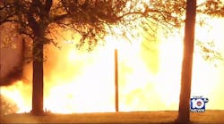Driver survives massive semi-truck gas station fire in Miami-Dade