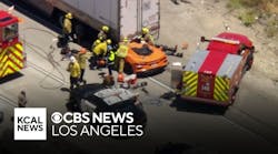 Driver rescued from Corvette after crash Driver rescued from Corvette after crash