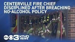 Centerville fire chief disciplined after breaching no-alcohol policy