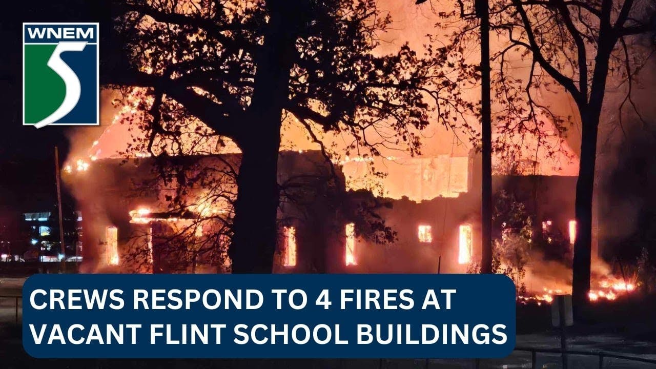 Fire Damages Four Vacant Flint MI School Buildings