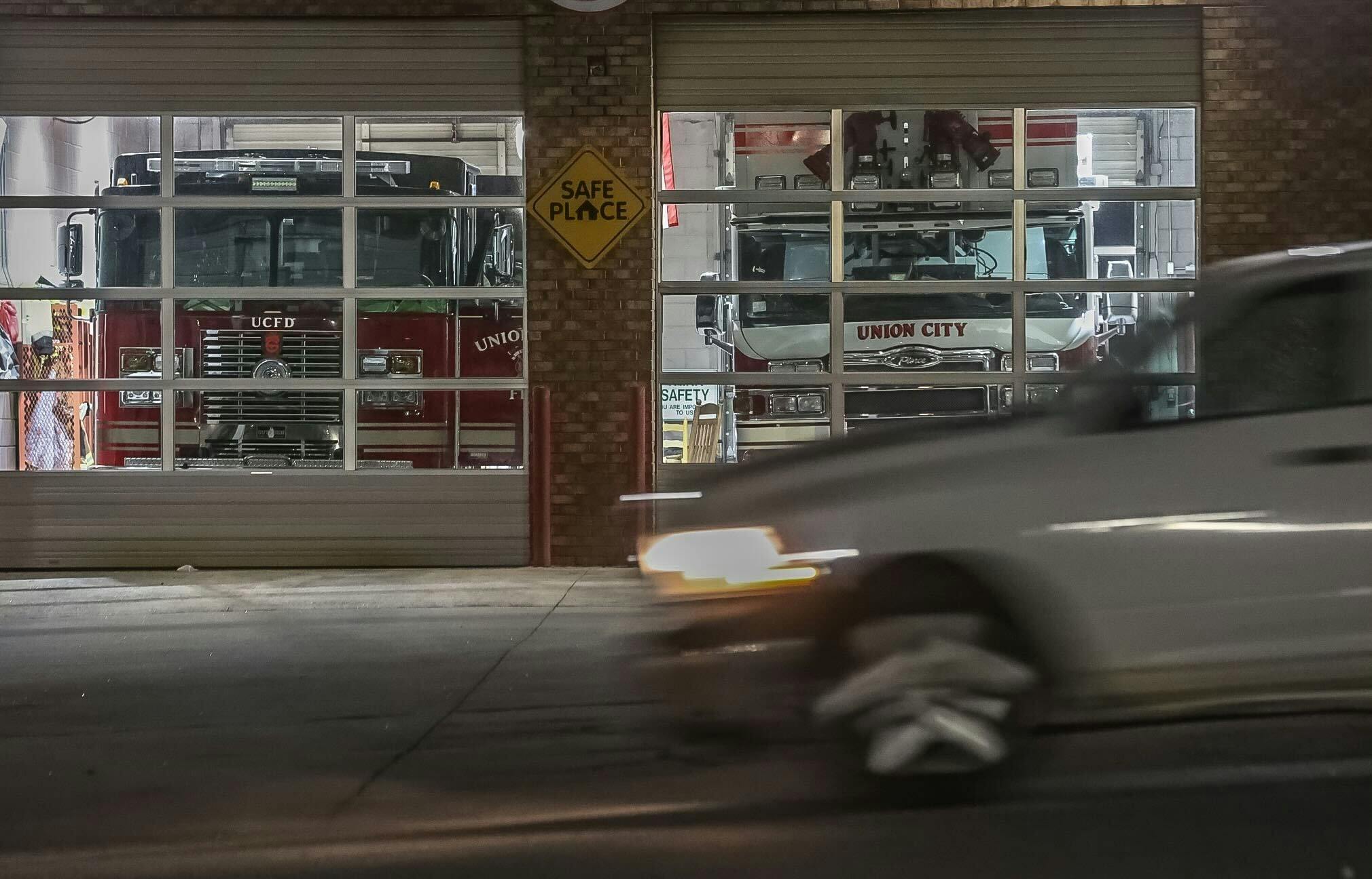 A Union City and DeKalb County firefighter was shot at a fire station off Shannon Parkway, officials said.