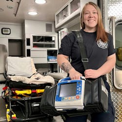 Firefighter/EMT Jessica Olsen, of Almira, Washington, is continuing the family business as she follows the same career path her mother has walked for many years now. Firefighter/EMT Jessica Olsen, of Almira, Washington, is continuing the family business as she follows the same career path her mother has walked for many years now.