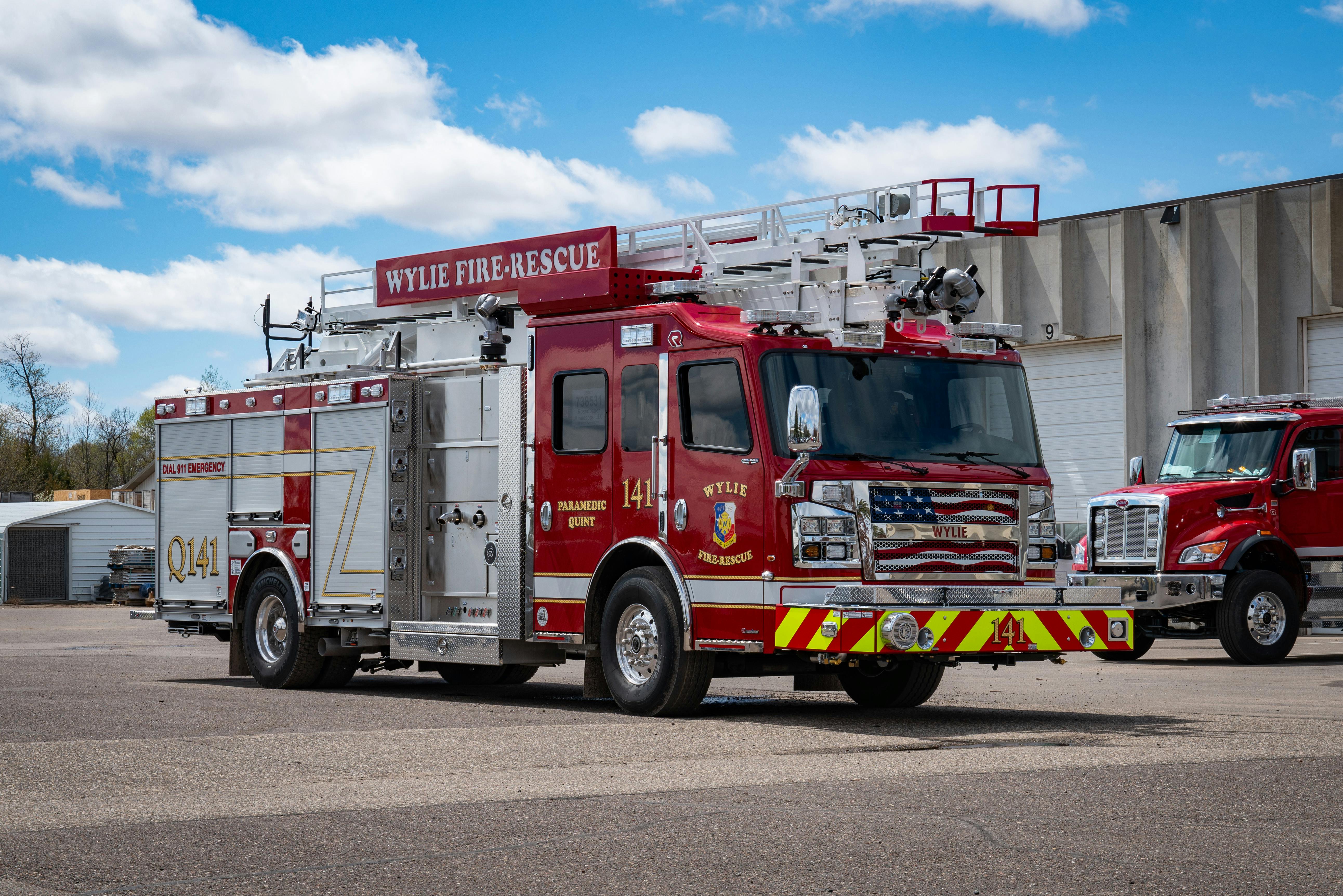 These two new fire trucks, Quint 141 and 143, will be housed at Station 1 and 3 respectively.