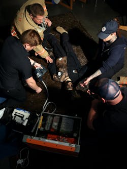 Manipulating the lighting of a training environment—even using a quartz light to mimic scene lighting from an apparatus—provides a means to immerse trainees in a scenario and require them to problem-solve while dealing with stressors. Manipulating the lighting of a training environment—even using a quartz light to mimic scene lighting from an apparatus—provides a means to immerse trainees in a scenario and require them to problem-solve while dealing with stressors.