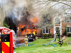 First-arriving units found a well-involved attached garage with extension to the dwelling. First-arriving units found a well-involved attached garage with extension to the dwelling.