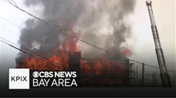 Explosive fire burning at Redwood City construction site intensifies