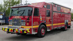 E-ONE built this walk-in heavy rescue for the Newark Fire Department on a Typhoon chassis.