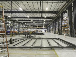 Steel modules that were used to construct the fire station were fabricated off site simultaneous to site development. This was another way that the project’s timeline was streamlined. Steel modules that were used to construct the fire station were fabricated off site simultaneous to site development. This was another way that the project’s timeline was streamlined.