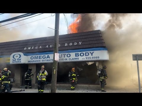 Firefighters Tackle Hicksville, NY, Auto Repair Shop Fire Firehouse