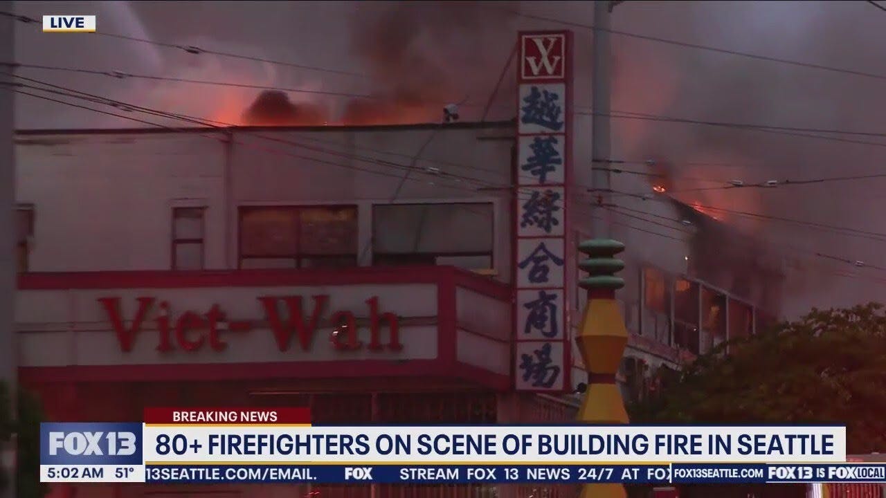 Seattle Firefighters Struggling to Extinguish Structure Fire | Firehouse