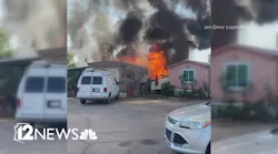 More than 50 displaced after multiple mobile homes catch fire in west Phoenix