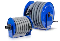 The new model is a smaller frame size featuring 12” diameter discs instead of the original 17” diameter discs and is designed for use with 35’ of 1 ¼” vacuum hose.