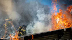 The Fort Worth firefighters involved in the mayday work to exit the first floor roof.