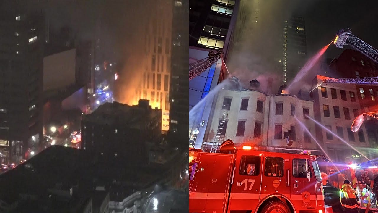 Massive Boston fire sends flames 30 feet into air, witnesses say