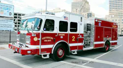E-ONE built this pumper, with a rescue-style body, for the East Syracuse Fire Department.