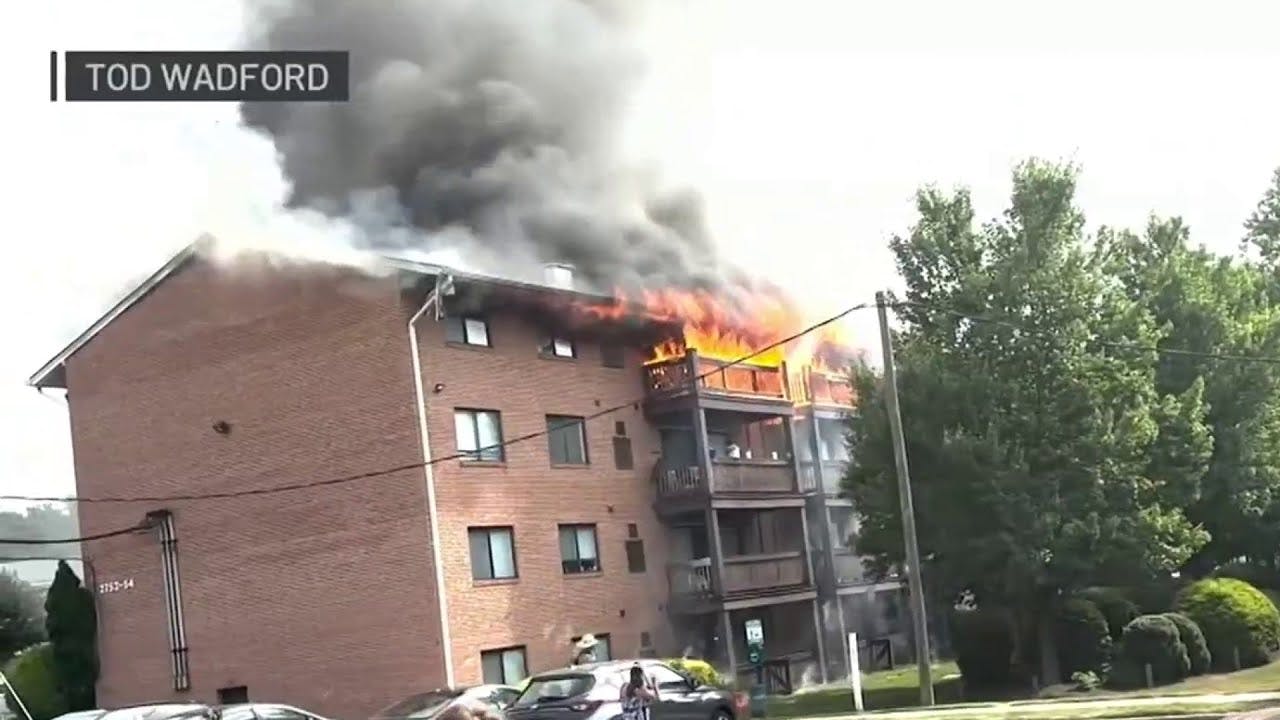Woman hurt, residents displaced by West Falls Church apartment building fire | NBC4 Washington