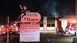 Firefighter hurt while battling blaze at diner in Bay Shore