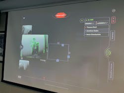 Among C-THRU&apos;s technology offerings is edge detection, which can be viewed on the Visual Command tablet during a training exercise.