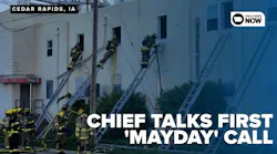 First 'Mayday' call of Cedar Rapids Fire Chief's career from fire at vacant factory