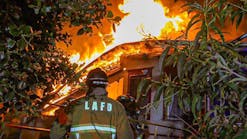 LAFD Working House Fire: FS46 (South Park)