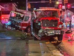 Two tankers responding to a multi-alarm blaze in York collided in Spring Garden Township. Two tankers responding to a multi-alarm blaze in York collided in Spring Garden Township.