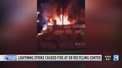 Lightning strike caused fire at GR recycling center