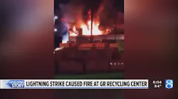 Lightning strike caused fire at GR recycling center