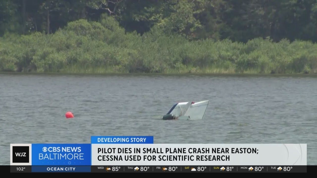 Pilot dies in small plane crash near Maryland's Eastern Shore