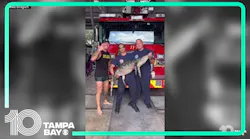 Florida man wrangles alligator loose in fire station