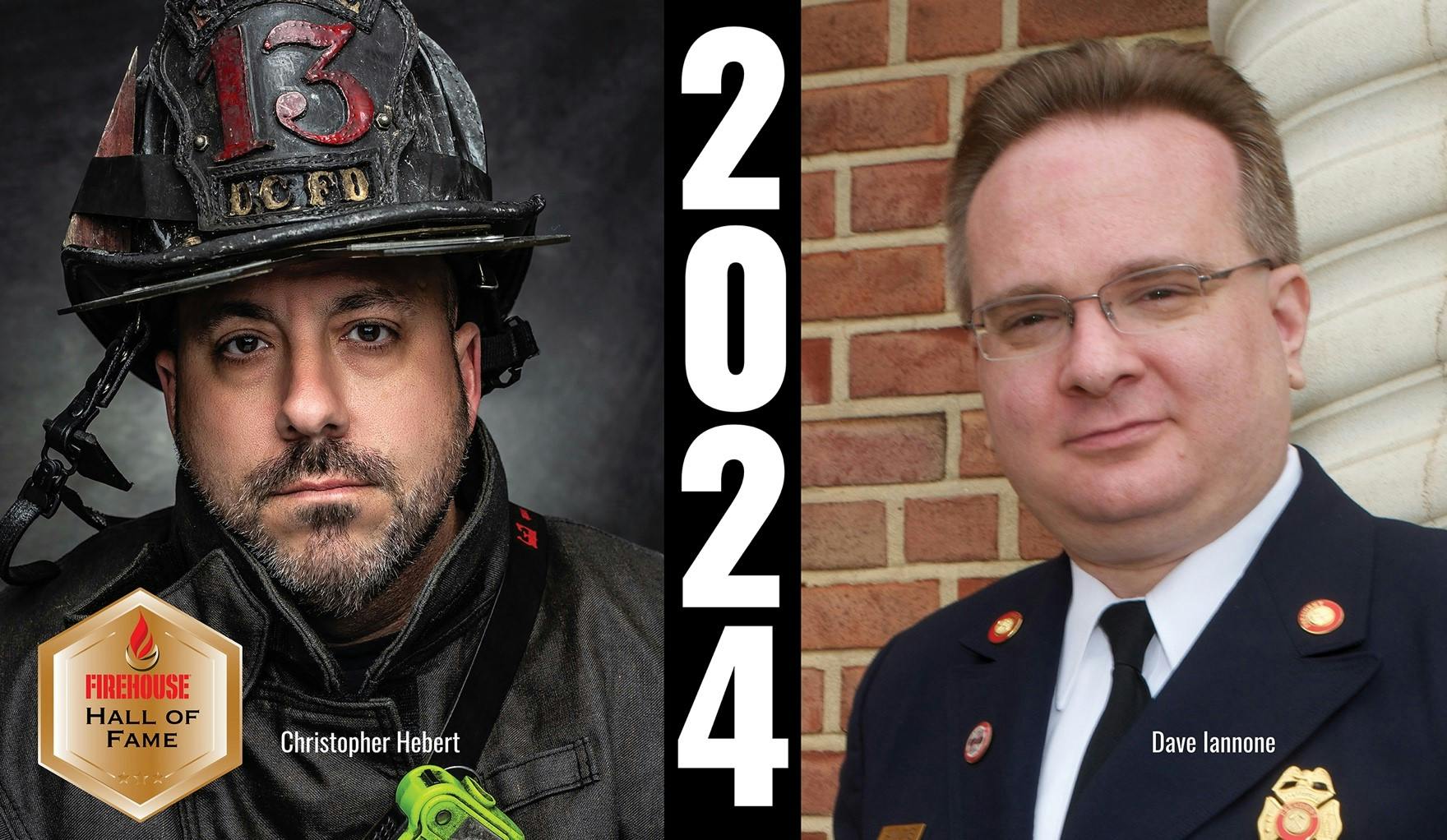 Christopher Hebert and Dave Iannone are the Firehouse Hall of Fame 2024 inductees. The pair launched Firehouse.com on Dec. 25, 1998 and will be honored at the FireFusion conference in Charleston, SC, on Nov. 6, 2024.